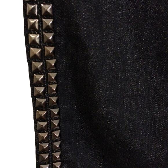 Rare Calvin Rucker Jeans Heartbreaker Sz 25 Black Silver Studs Designer Vintage - Picture 3 of 12